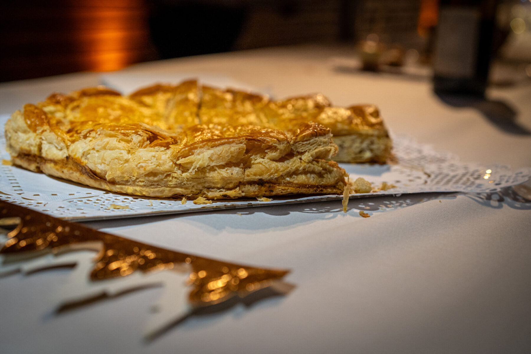 Galette des rois servie à la soirée des voeux.